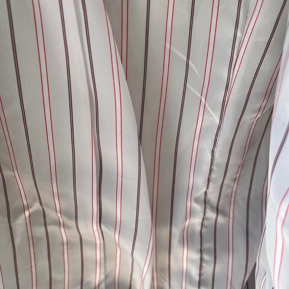 Fate Cream Faux Leather Blazer Chic Career Quiet Luxury Striped Lining NWT - Picture 2 of 5